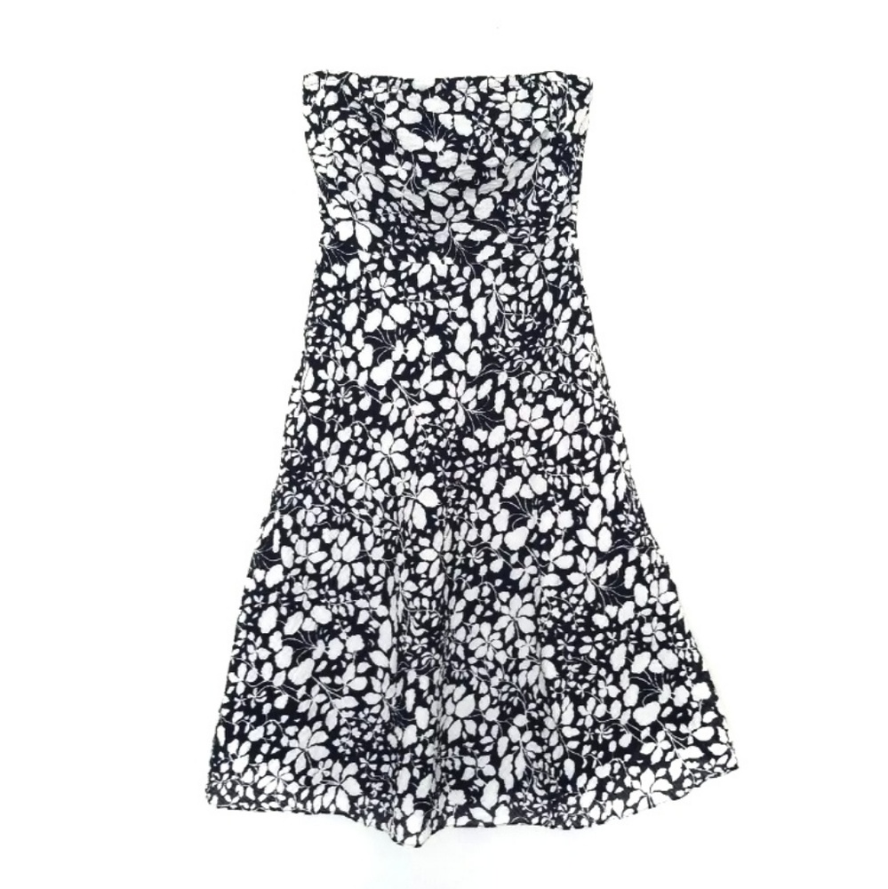 J.crew strapless floral dress in blue and …